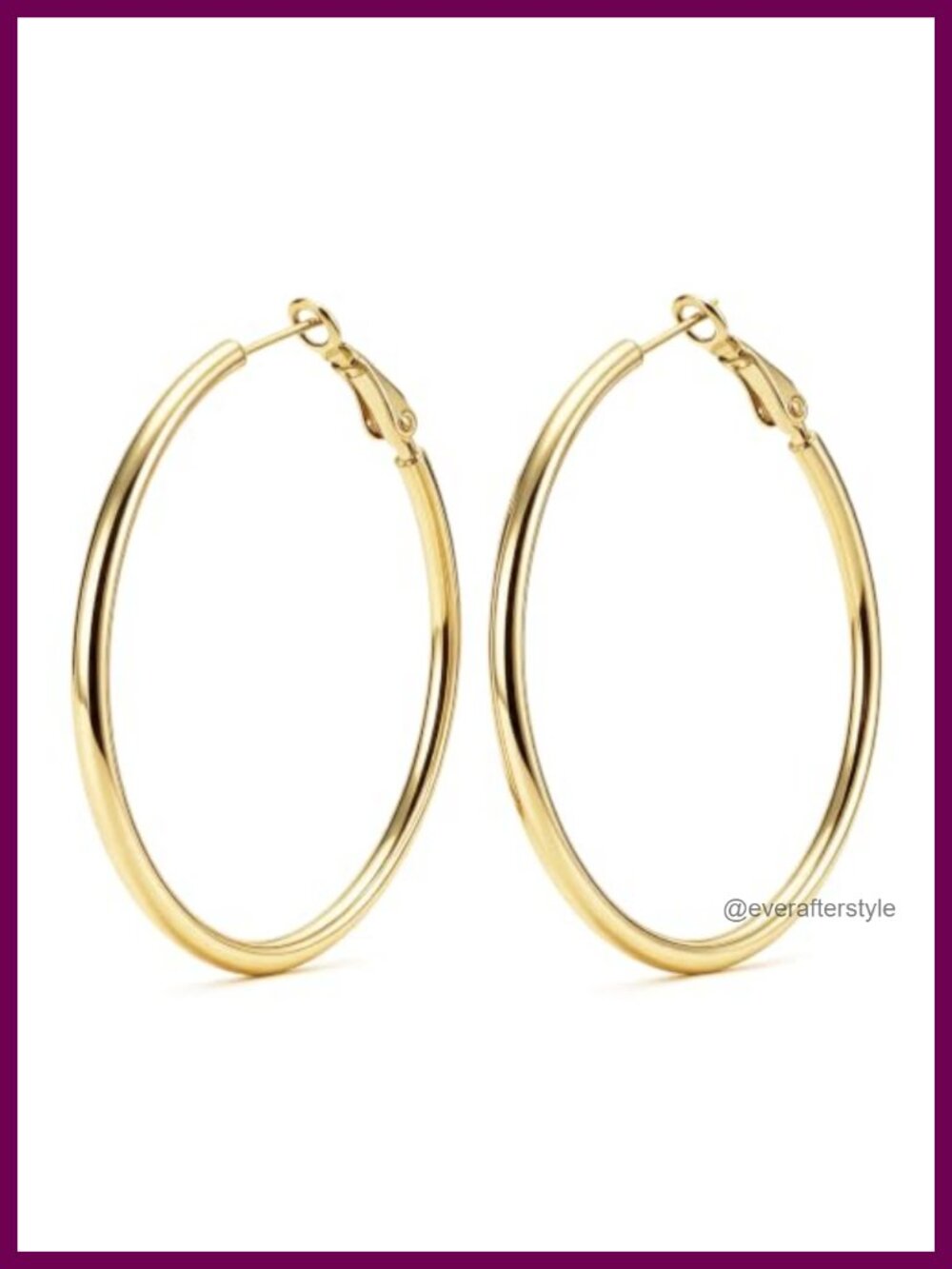 14K Gold 2mm Thin Minimalist Hoop Earrings 30/40/50/60mm